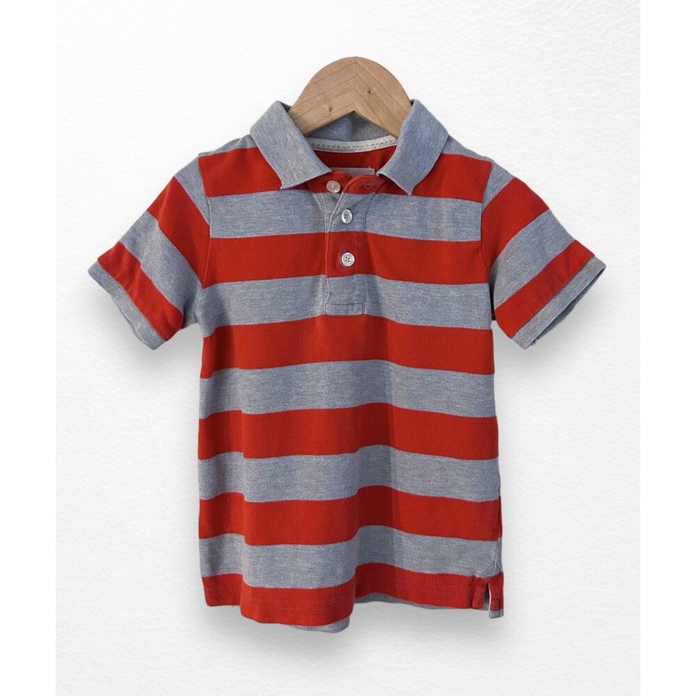 Mini Boden Striped Polo Shirt, Size 2/3